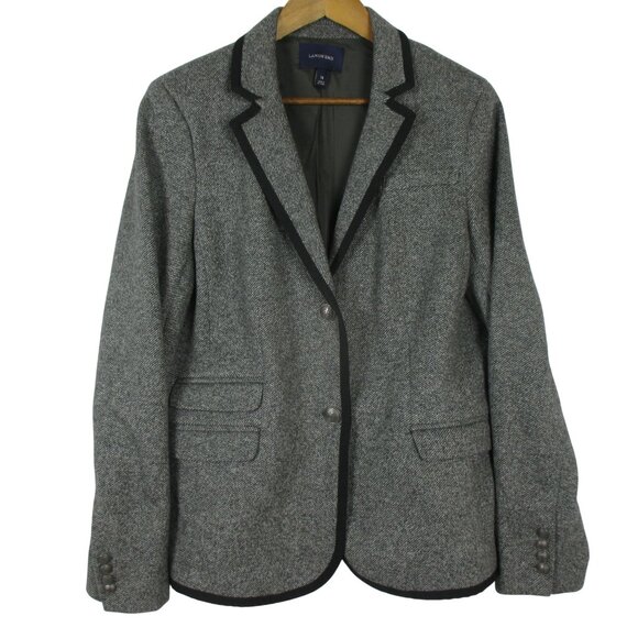 Lands' End Blazer Womans Size 14 Tweed 2 button Ivy League Preppy NEW $139 - Picture 1 of 8